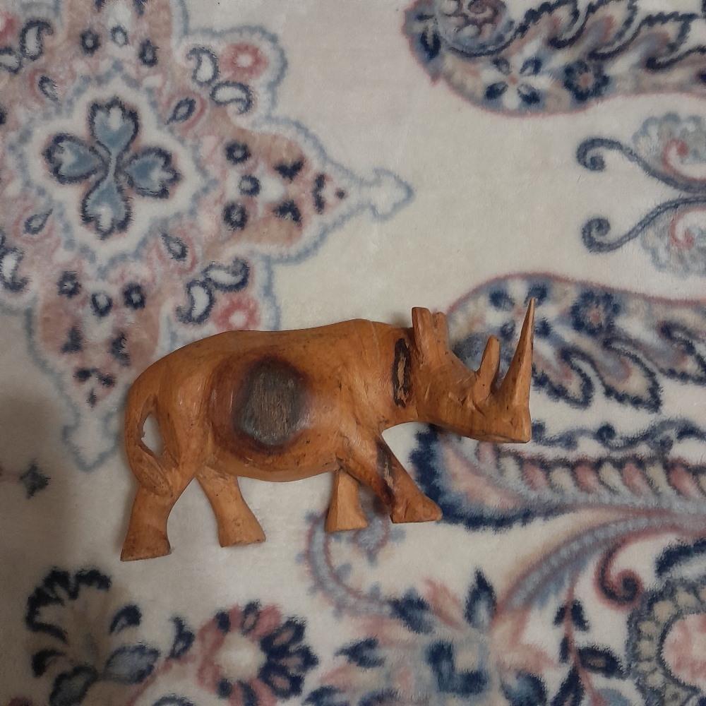Rhino 🙂 hand carved wooden